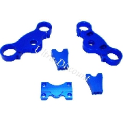 T� de fourche dirt bike Tuning Bleu
