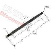 Axe de Roue 12mm x 220mm pour Dirt Bike