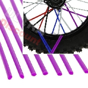 Couvre rayons pour dirt bike (12 pcs) - VIOLET