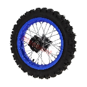 Roue Arrire 12'' Bleue pour Dirt Bike AGB29