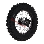 Roue Arrire 12'' Noire pour Dirt Bike AGB29