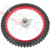 Roue Avant 19'' Rouge pour Dirt Bike AGB30