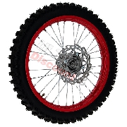 Roue Avant Complte 17'' Rouge pour Dirt Bike AGB30