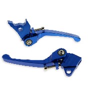 Paire de levier Dirt Bike en aluminium Bleu