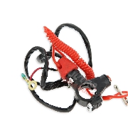 Coupe circuit  arrachement pour pocket bike, Rouge