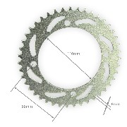 Couronne renforce de 43 dents pour dirt (modle 4, Pas : 420)