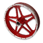 Jante arrire rouge pocket bike Cross (10'', type 1 )