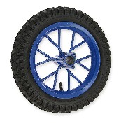 Roue arrire complte pocket bike Cross (8'' bleu)