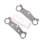 Paire de T de Fourche Tuning pour Pocket Replique R1 (Chrome)