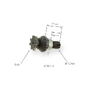 Pignon renforc 8 dts pas Mtrique petit pas