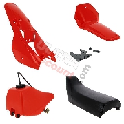 Carnage Complet pour Yamaha PW80 (Rouge)