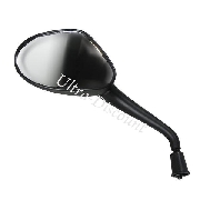 Retroviseur gauche scooter Baotian BT49QT-12 (Noir - type 2)