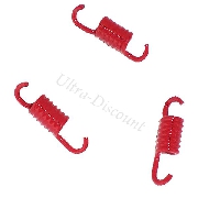 3 Ressorts Hard embrayage scooter chinois 50cc  2 temps (Rouge)