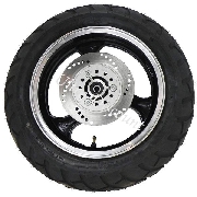 Roue Avant Scooter Chinois 50 ~ 125cc ( Noire - type 1 )