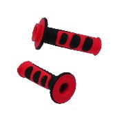 Poign�e antid�rapante (Rouge-Noire) Scooter Chinois