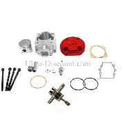 Kit 53cc 4 transferts + Vilebrequin Racing axe 12mm(typeB ROUGE)