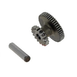 Pignon Interm�diaire de D�marreur avec Axe pour Scooters Chinois GY6 125cc