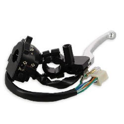 Commodo gauche pour Dax Skyteam Skymax 50-125cc avec lampe LED - Chrome, Pi�ces Dax Skymax