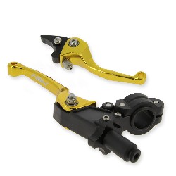 Paire de levier Dirt Bike en aluminium UD Racing ( Or type2), Pieces Dirt Bike