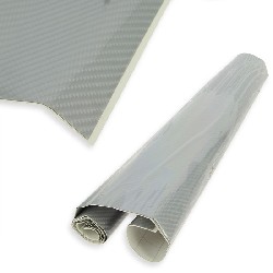 Rouleau autocollant de covering imitation carbone pour de Pocket replique R1 (Gris-clair)