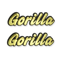 2 x Logo Gorilla autocollant en plastique pour réservoir Skymini SkyTeam