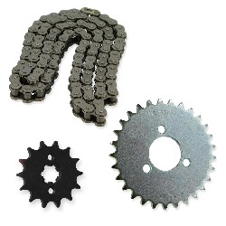 Kit transmission Chaine + couronne + pignon pour Skymini ST50-8B/8C