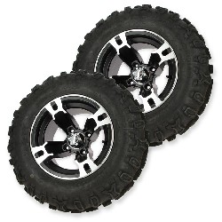 Lot de 2 Roues arri�re Compl�tes en Alu pour Bashan 300cc BS300AU-2, Bashan 300cc BS300AU-2