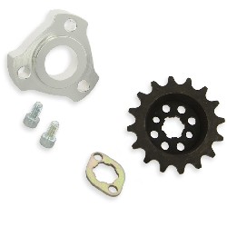 Pignon d�port� + d�port arri�re pour Monkey (16 dents, 15mm)