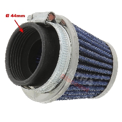 Filtre  Air Grand Cornet pour Dirt Bike 44mm (Bleu), Pieces Dirt Bike