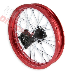 Jante arrire Rouge 14'' pour dirt bike AGB30 (:15mm, type 4 )