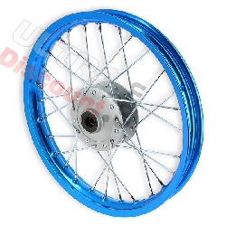 Jante avant 14'' Bleu pour dirt bike AGB27 (type 1), Pieces Dirt Bike
