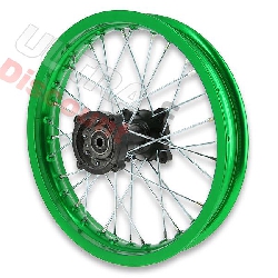 Jante dirt bike arrire verte 14'' pour AGB30 ( type 4 ), Pieces Dirt Bike