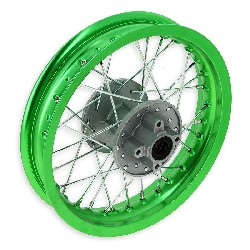 Jante dirt bike arrire 12 pouce verte (Type 1), Pieces Dirt Bike