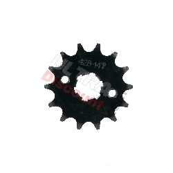 Pignon renforc de 14 dents pour dirt (428 : :20mm), Pieces Dirt Bike