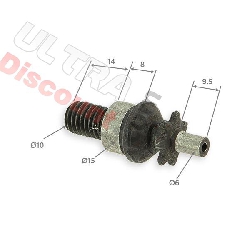 Pignon pocket bike de 7 dents (type H), Pieces Bike Nitro