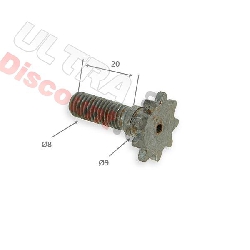 Pignon renforc 9 dts pas Amricain petit pas, Pieces Bike Nitro