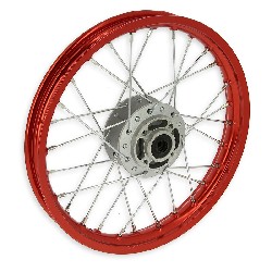 Jante avant 14'' Rouge pour dirt bike AGB27 (type 1), Pieces Dirt Bike