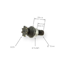 Pignon renforc 8 dts pas Mtrique petit pas, Pieces Bike Nitro