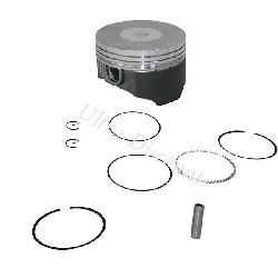 Piston moteur scooter 125cc GY6 avec revtement molybdne, Pices scooter chinois