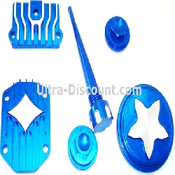Kit Dcoration Tuning pour Moteur de Dirt Bike (Bleu type 2), Pieces Dirt Bike