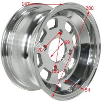 Lot de 4 Roues Compltes Cross en Alu pour Quads Shineray 250STXE images 4