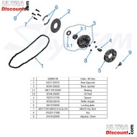 Silent Bloc de couronne arrire pour 125cc Trex Skyteam (Euro4 et Euro 5) photos 1