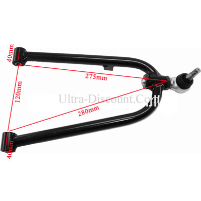 Bras de suspension suprieur droit quad 200cc STIIE (280mm) photos 1