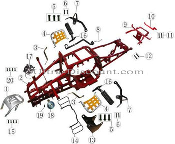 Ventilateur quad Shineray 300cc ST-4E photos 1