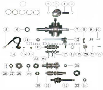 Kit piston dirt bike 250 cc (type 1) photos 1