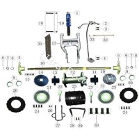 Moyeu de roue arrire pour Quad Shineray 200 cc STIIE - STIIE-B photos 1