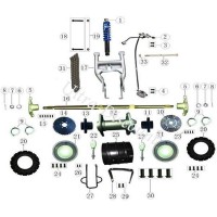 Moyeu de roue arrire pour Quad Shineray 200 cc STIIE - STIIE-B images 2