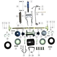 Ecrou pour train arrire de quad Shineray 200cc STIIE (type 2) images 3